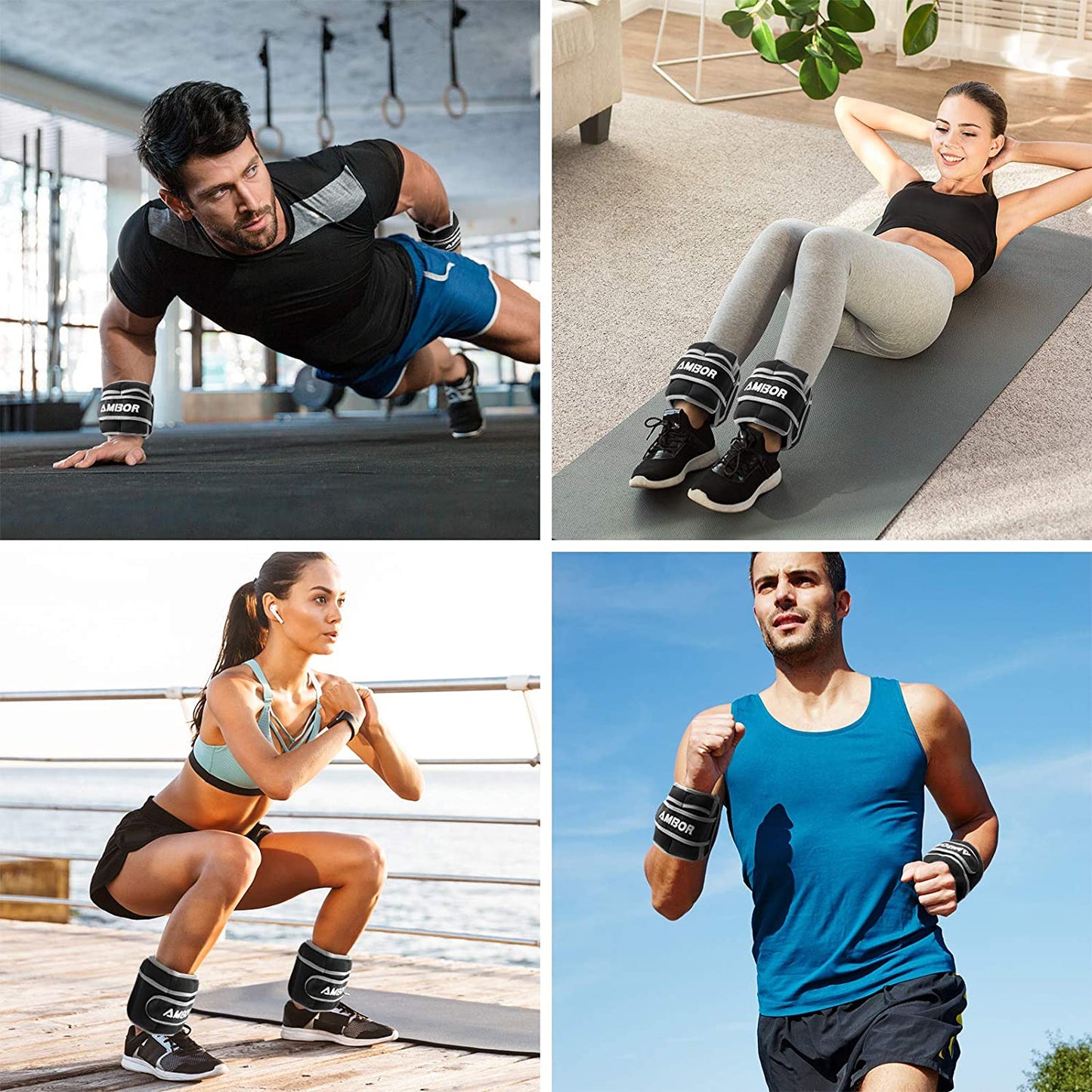 YYOJ Ankle Weights, Adjustable Leg Weights Straps for Exercise, Wrist Weight Set for Women and Men