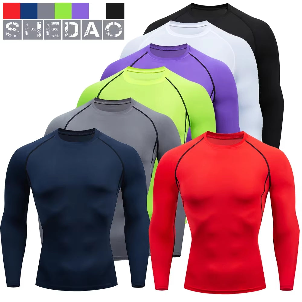 Men'S Compression Sportswear Suit GYM Tight Clothes Yoga Sets Workout Jogging MMA Fitness Clothing Tracksuit Pants Sporting