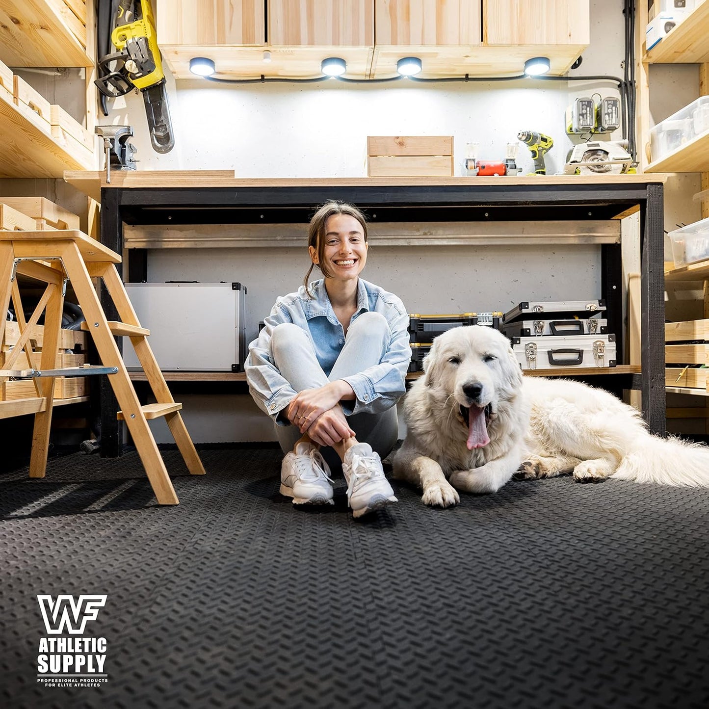 Interlocking Exercise Foam Mats, 3/4-Inch Thickness Gym Flooring Tiles, Extra Thick Eva Foam Fitness Equipment Mat & Home Protective Flooring Cushion