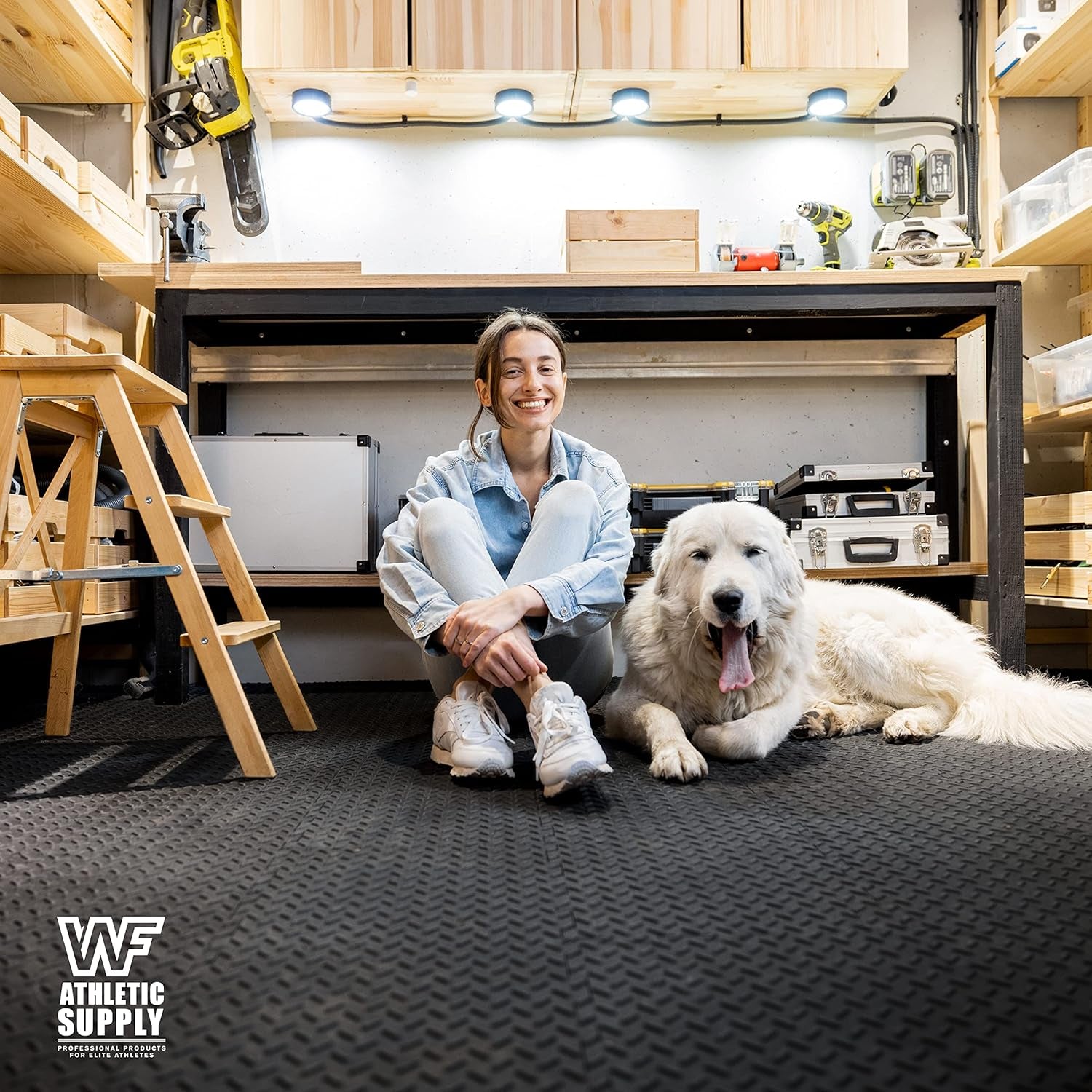 Interlocking Exercise Foam Mats, 3/4-Inch Thickness Gym Flooring Tiles, Extra Thick Eva Foam Fitness Equipment Mat & Home Protective Flooring Cushion