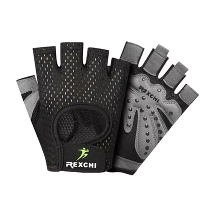 Fitness Gloves Men‘S GYM Dumbbell Exercise Sports Training Gloves Wrist Guard Half Finger Non-Slip Body Building Cycling Gloves