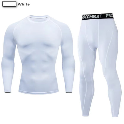 Men'S Compression Sportswear Suit GYM Tight Clothes Yoga Sets Workout Jogging MMA Fitness Clothing Tracksuit Pants Sporting
