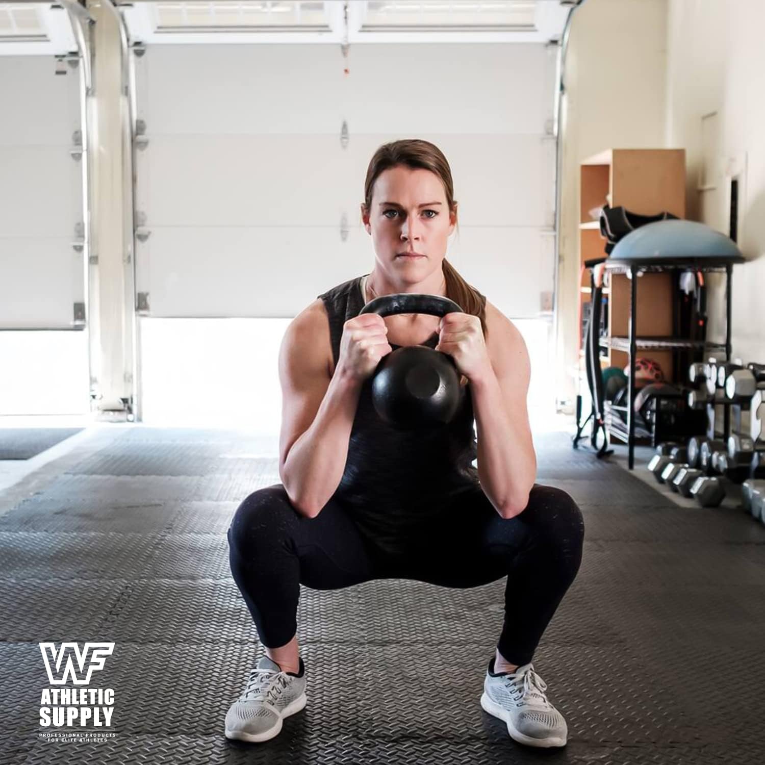 Interlocking Exercise Foam Mats, 3/4-Inch Thickness Gym Flooring Tiles, Extra Thick Eva Foam Fitness Equipment Mat & Home Protective Flooring Cushion