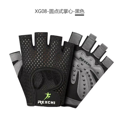 Fitness Gloves Men‘S GYM Dumbbell Exercise Sports Training Gloves Wrist Guard Half Finger Non-Slip Body Building Cycling Gloves