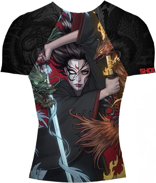 Fight Rash Guard BJJ MMA Premium Jiu Jitsu Fighting Grappling Compression Shirt