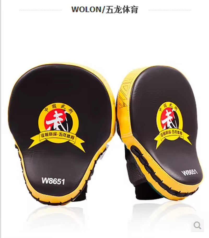 Free Shipping 2Pcs/Lot New Hand Target MMA Focus Punch Pad Boxing Training Gloves Mitts Karate Muay Thai Kick Fighting Yellow