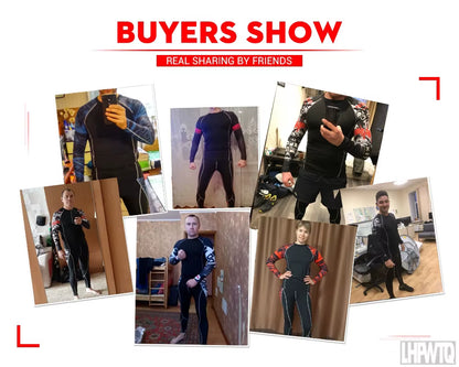 Men'S Sports Suit MMA Rashgard Male Quick Drying Sportswear Compression Clothing Fitness Training Kit Thermal Underwear Leggings