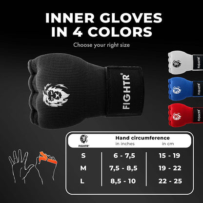 ® Premium Gel Inner Gloves - Quick Wrapping & More Stability | Gel Hand Wraps for Boxing, MMA, Muay Thai, & Martial Arts | with Long Wrist Wrap