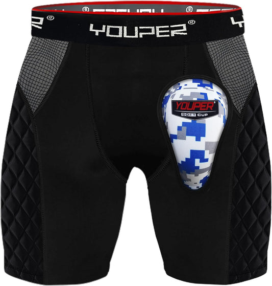 Youth Elite Padded Baseball Sliding Shorts W/Soft Athletic Cup