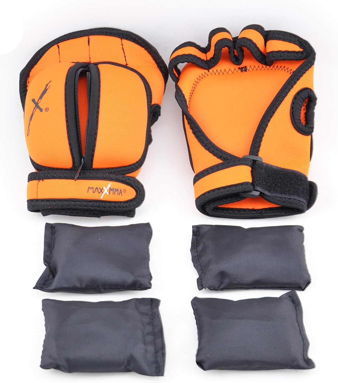 Adjustable Weighted Gloves, 2 Lb. Set - Removable Weight (2 X 0.5 Lb. Each Glove) for Sculpting MMA Kickboxing Cardio Aerobics Hand Speed Coordination Shoulder Strength