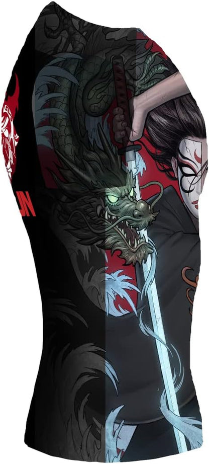 Fight Rash Guard BJJ MMA Premium Jiu Jitsu Fighting Grappling Compression Shirt