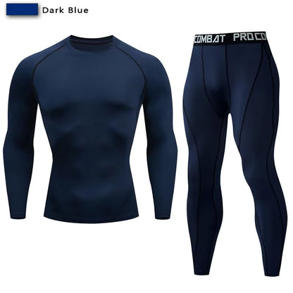 Men'S Compression Sportswear Suit GYM Tight Clothes Yoga Sets Workout Jogging MMA Fitness Clothing Tracksuit Pants Sporting