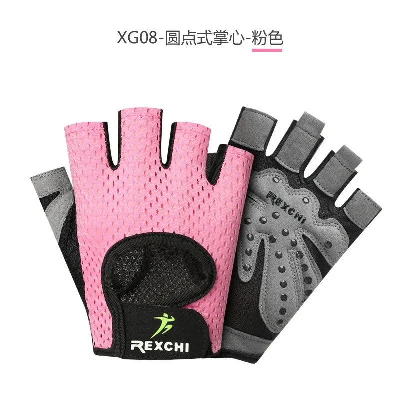 Fitness Gloves Men‘S GYM Dumbbell Exercise Sports Training Gloves Wrist Guard Half Finger Non-Slip Body Building Cycling Gloves