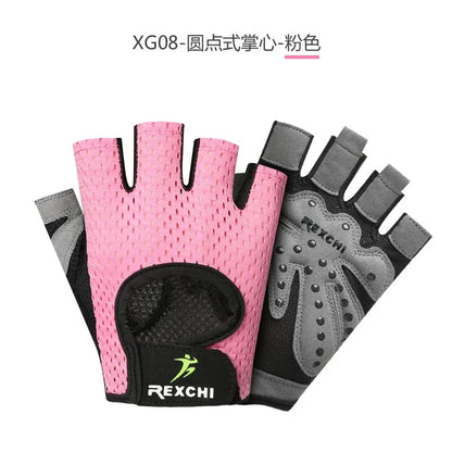 Fitness Gloves Men‘S GYM Dumbbell Exercise Sports Training Gloves Wrist Guard Half Finger Non-Slip Body Building Cycling Gloves
