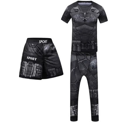 Kid Rashguard Jiu Jitsu T-Shirt +Pant MMA Muay Thai Shorts 4Pcs/Set Boxe Bjj Kickboxing Mma Clothing Children Fitness Sportwear