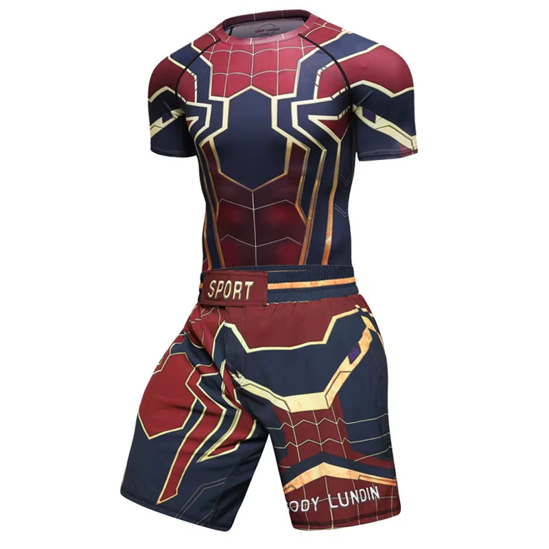 MMA Bjj Boxing Sports T Shirt Men'S Rashguard Jiu Jitsu T Shirt Long Sleeve Fitness Muay Thai Sweater Pants Shorts Boxing Jersey