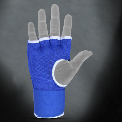 DEFY Padded Inner Gloves Quick 75Cm Long Strap – Inner Boxing Gloves Gel Padded Knuckle Protection – Elasticated Boxing Hand Wraps for MMA Muay Thai Kickboxing Martial Arts Pair