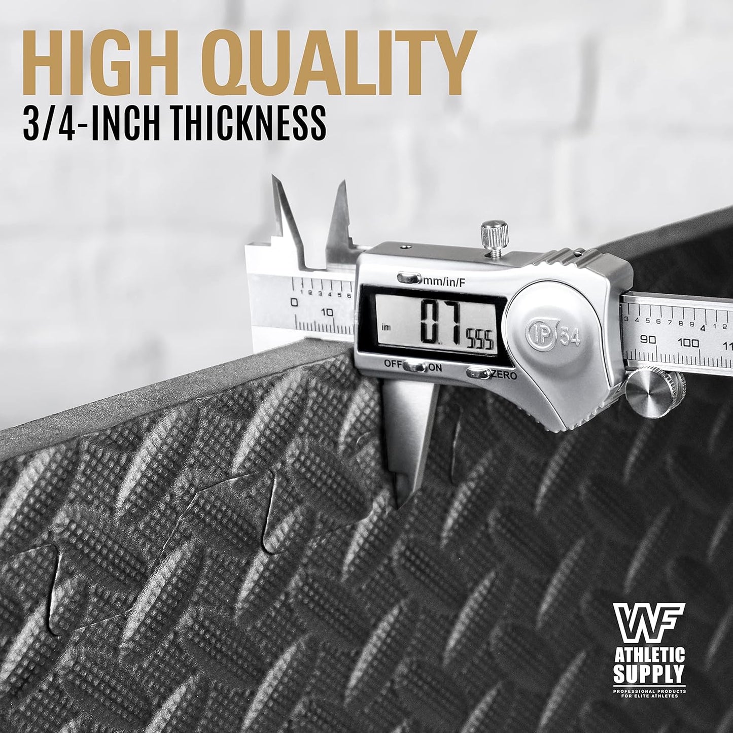 Interlocking Exercise Foam Mats, 3/4-Inch Thickness Gym Flooring Tiles, Extra Thick Eva Foam Fitness Equipment Mat & Home Protective Flooring Cushion