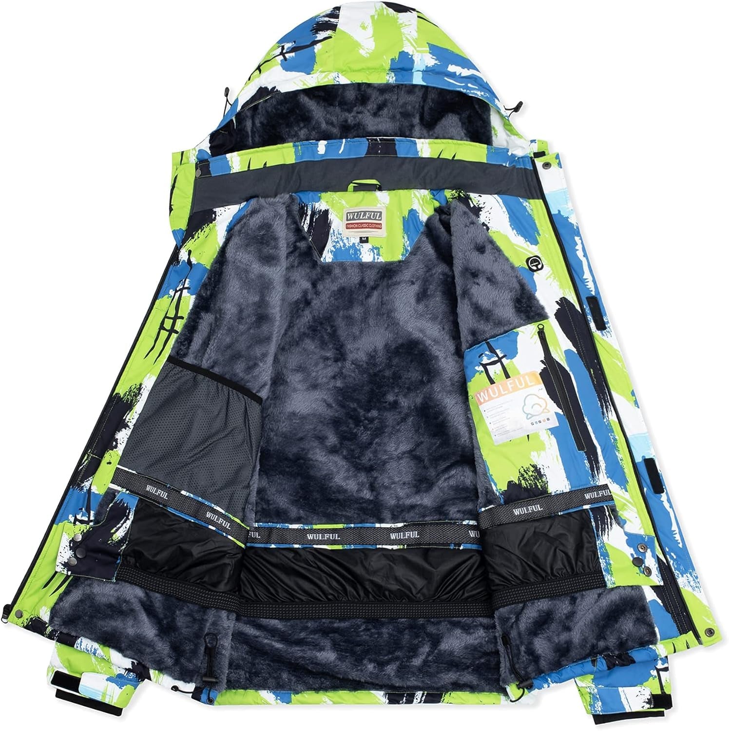 Men'S Waterproof Ski Jacket Warm Winter Coats Windproof Winter Jackets for Men Fleece Lined Windbreaker with Hood