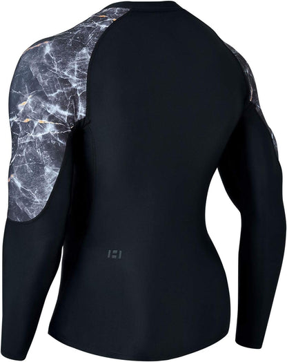 Men'S Rash Guard Long Sleeves UPF 50+ Sun Protection Compression Swim Shirts for Men