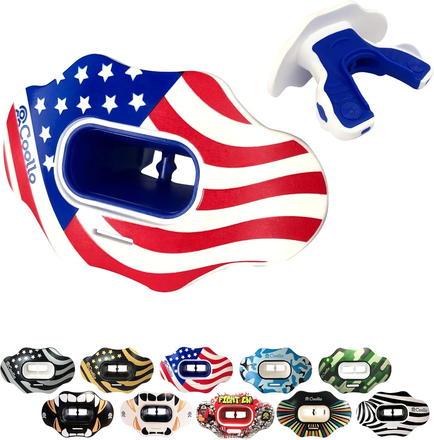 Football Mouth Guard Lip Guard Maxx/Might Football and High Impact Sports Lip Protector for Adults & Youth (Strap Included)