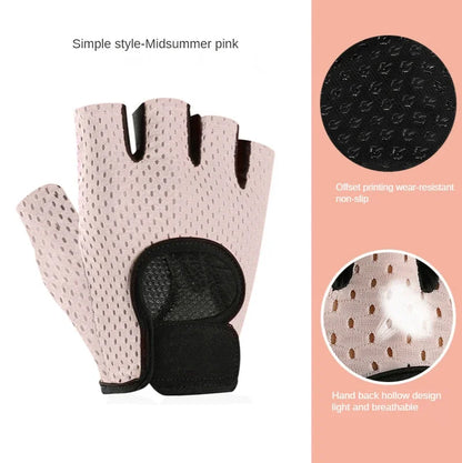 Fitness Gloves Men‘S GYM Dumbbell Exercise Sports Training Gloves Wrist Guard Half Finger Non-Slip Body Building Cycling Gloves